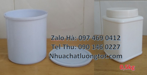 Hủ nhựa 500gr vuông đựng axit, hũ nhựa 100gr 200gr 250gr nắp vặn hũ nhựa đựng mỹ phẩm 200gr, hũ nhự