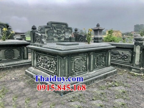 006 Mộ đá đôi đẹp khánh hòa - lăng mộ đá bằng đá xanh