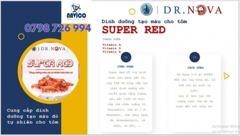 Sản phẩm tạo màu tôm cá, giúp tôm cá lên màu tự nhiên bóng đẹp