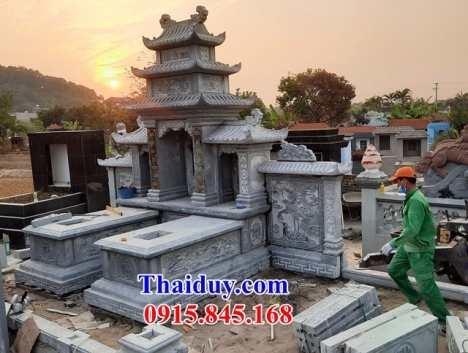 008 Mộ đá phong thủy phú yên - mẫu lăng mộ đá đôi đẹp