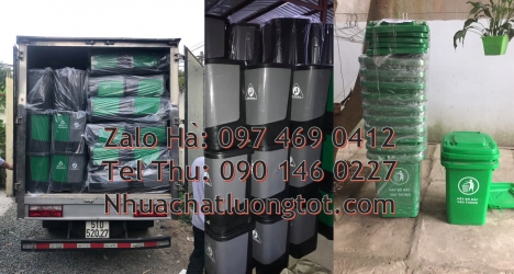 thùng rác 3 ngăn, thùng phân loại rác 2 ngăn, thùng phân loại rác 3 ngăn, Thùng rác 3 ngăn composi