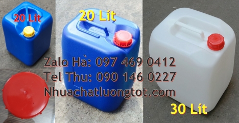 Bán Can 20 lít đựng hóa chất, can 20l giá rẻ, can 25l trắng, can nhựa 25 lít đựng axit, can nhựa 30