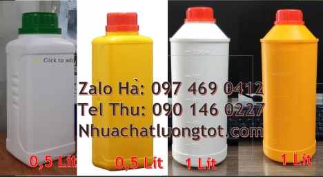 Chai 50ml đựng giấm, chai xịt khử trùng 1l, Chai 500ml miệng nhỏ, chai nhựa 1l đựng axit, chai hdpe,