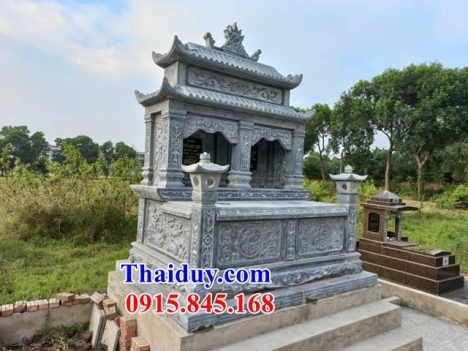 006 Mộ đá đôi đẹp khánh hòa - lăng mộ đá bằng đá xanh
