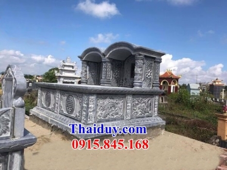 006 Mộ đá đôi đẹp khánh hòa - lăng mộ đá bằng đá xanh