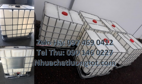 Giá thùng nhựa vuông 1000 lít, Tank IBC 1000L, mua bồn nhựa 1000 lít, Thùng nhựa 1000 lít cũ, Bồn đự