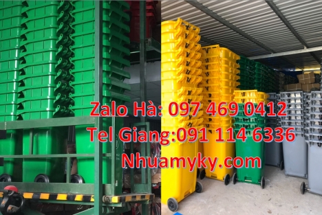 Thùng rác 80l đơn Thùng đựng rác 120l,  thùng rác nhựa 120l, Thùng rác 240l composite, Thùng rác