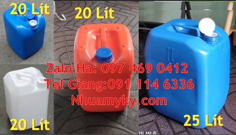 can 10l dẹp đựng axit, Can 25l đựng phân bón, can nhựa giá rẻ hcm, can dẹp 30 đựng nông dược, can 30