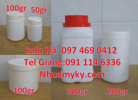 Hũ nhựa 200gr, Giá bán hũ 1kg hdpe, Hũ 0.5kg vuông, Hũ đựng ngũ cốc, Bán hũ 0.5kg đựng hóa chất, H