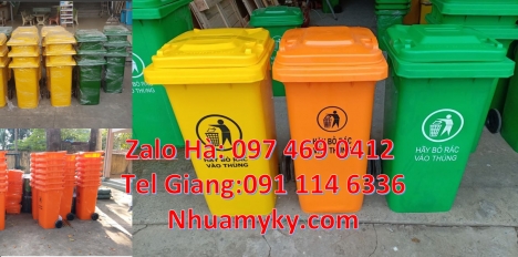 Thùng rác 80l đơn Thùng đựng rác 120l,  thùng rác nhựa 120l, Thùng rác 240l composite, Thùng rác