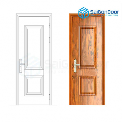 Cửa thép vân gỗ năm 2022