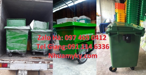 Xe gom rác 500L, Xe gom rác chuyên dùng, Xe rác, Xe tải thu gom rác, Xe thu gom rác đẩy tay, Thùng r