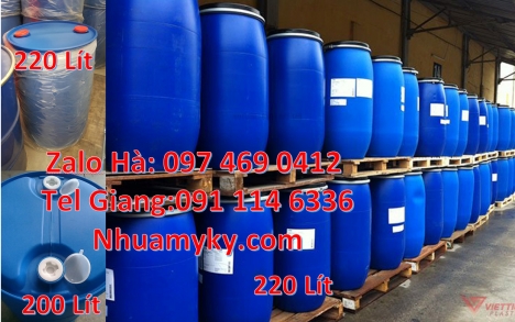 Thùng phuy nhựa 220 lít đai sắt, Thùng Phi 50 Lít, Thùng Phi 100 Lít, thùng phuy 120 lít Phuy nhựa đ