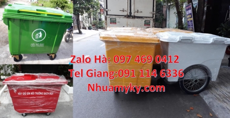 Xe gom rác 500L, Xe gom rác chuyên dùng, Xe rác, Xe tải thu gom rác, Xe thu gom rác đẩy tay, Thùng r