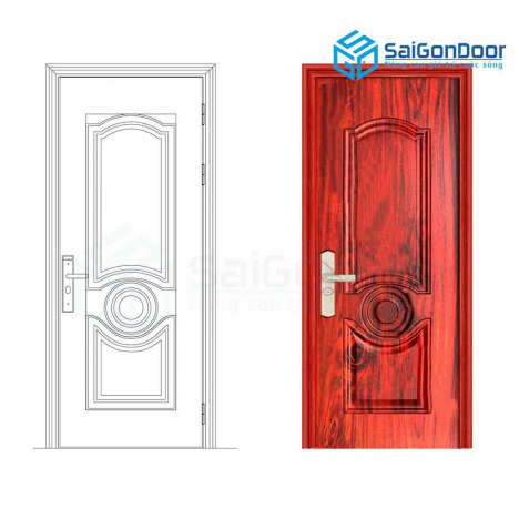 Cửa thép vân gỗ năm 2022