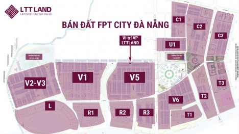 Bán Lô góc 2 mặt tiền v5 fpt City Đà Nẵng 128,4m2