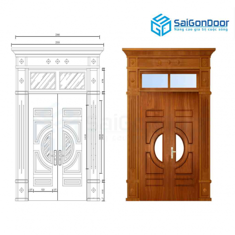 Cửa thép vân gỗ năm 2022