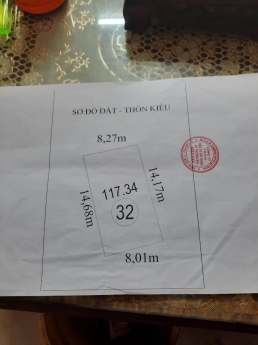 Bán đất xã Hiên Vân, huyện Tiên Du, Bắc Ninh diện tích 117m2 giá 1,55 tỷ.