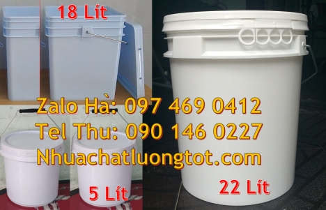 Xô nhựa nắp rót 20 lít, Sỉ lẻ xô nhựa 20 lít quai sắt Xô nhựa nắp rót 20 lít. Nơi bán Thu