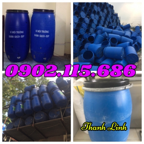 Thùng phuy nhựa 220l cũ, thùng phuy nhựa 150l cũ,thùng phuy nhựa 100l cũ,thùng phuy nhựa 50l cũ, phu