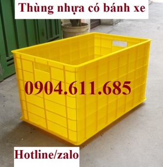 Thùng nhựa đặc có bánh xe, thùng nhựa đặc 5 bánh xe, thùng nhựa lớn, sóng nhựa bít