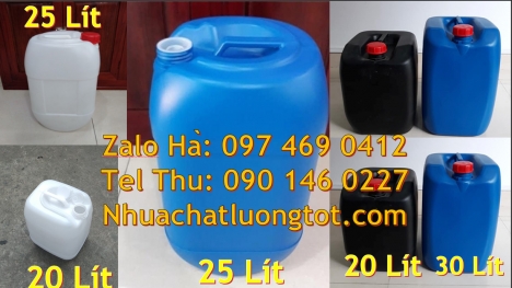 can vuông 30 lít hdpe đựng hóa chất, can nhựa dày 25 lít đựng axit can 20 lít đựng thuốc bảo vệ thự
