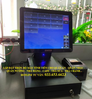 Máy tính tiền cho quán trà sữa tại Tiền Giang
