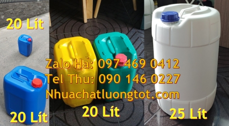 can vuông 30 lít hdpe đựng hóa chất, can nhựa dày 25 lít đựng axit can 20 lít đựng thuốc bảo vệ thự