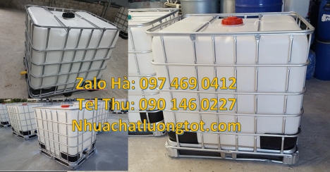 Bồn ibc 1000l đựng chất lỏng, Tank IBC 1000L, thùng nhựa dung tích lớn, thùng ibc 1000l, thùng phuy