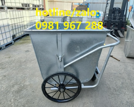 Báo giá xe thu gom rác 400 lít bằng tôn