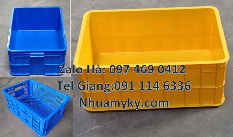 thùng nhựa đựng trái cây sóng nhựa duy tân, thùng nhựa bít, Sọt nhựa, thùng nhựa đặc b3, Thùng nhự