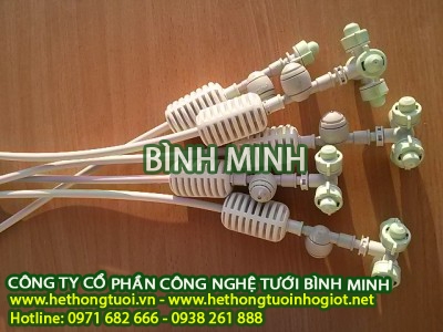 Tưới phun sương,vòi tưới phun sương,vòi phun sương tưới lan,hệ thống tưới phun sương cho rau