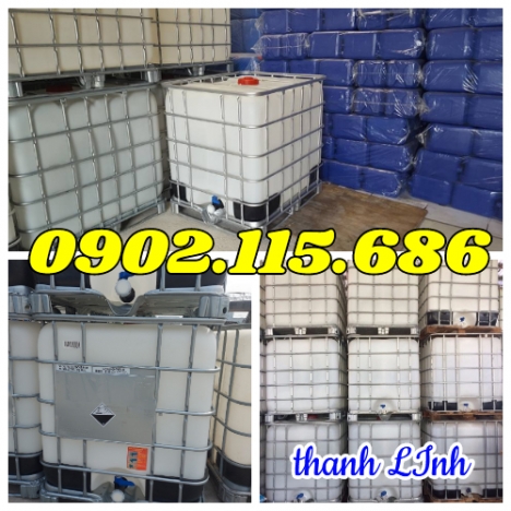 Bồn nhựa 1000 lít, tank nhựa 1000 lít cũ, tank đã qua sử dụng, bồn nhựa công nghiệp, tank nhựa đựng