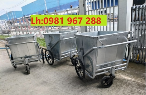 Báo giá xe thu gom rác 400 lít bằng tôn