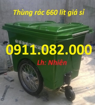 Cung cấp thùng rác 120 lít 240 lít 660 lít giá rẻ tại bình dương- Thùng rác nhựa hdpe nắp kín- lh 09