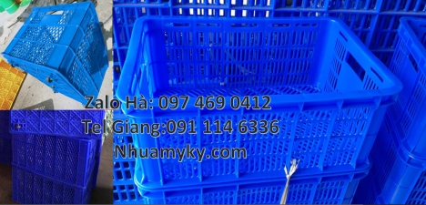 thùng nhựa đựng trái cây sóng nhựa duy tân, thùng nhựa bít, Sọt nhựa, thùng nhựa đặc b3, Thùng nhự