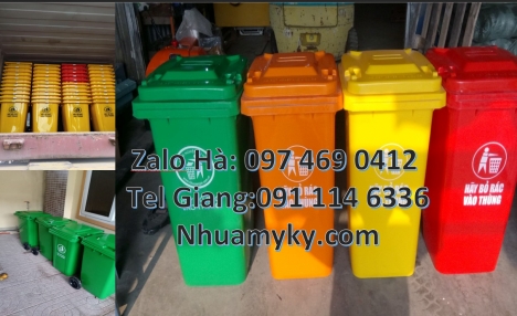 thùng đựng rác công cộng 240l, Thùng đựng rác 120l nhựa hdpe, thùng rác 240l giá rẻ, Thùng rác công