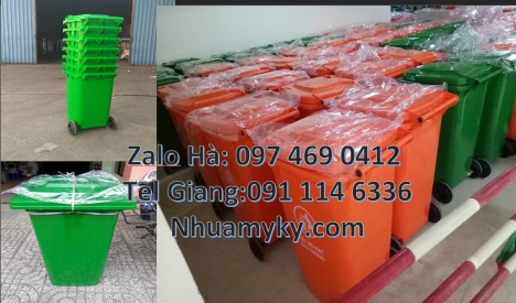 thùng đựng rác công cộng 240l, Thùng đựng rác 120l nhựa hdpe, thùng rác 240l giá rẻ, Thùng rác công
