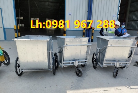 Báo giá xe thu gom rác 400 lít bằng tôn
