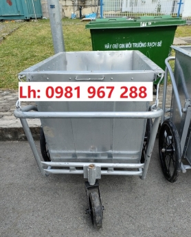 Báo giá xe thu gom rác 400 lít bằng tôn