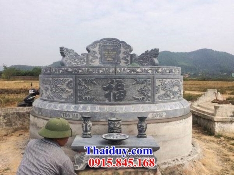 11 Nhà mồ tổ đẹp bình dương - mộ hình tròn bằng đá