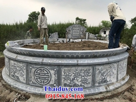 10 nhà mồ hình tròn đẹp tp hồ chí minh - mộ đá xanh nguyên khối