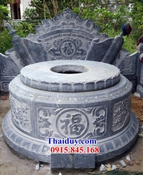 10 nhà mồ hình tròn đẹp tp hồ chí minh - mộ đá xanh nguyên khối