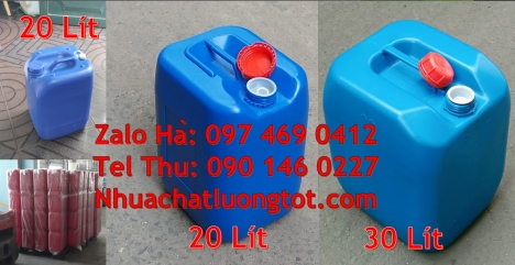 can vuông 5l, Can đựng axit, Can 20 lít đựng nước Can nhựa, Can nhựa 30 lít dẹp đựng hóa chất, can n