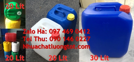 can vuông 5l, Can đựng axit, Can 20 lít đựng nước Can nhựa, Can nhựa 30 lít dẹp đựng hóa chất, can n