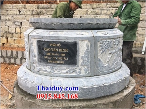 11 Nhà mồ tổ đẹp bình dương - mộ hình tròn bằng đá