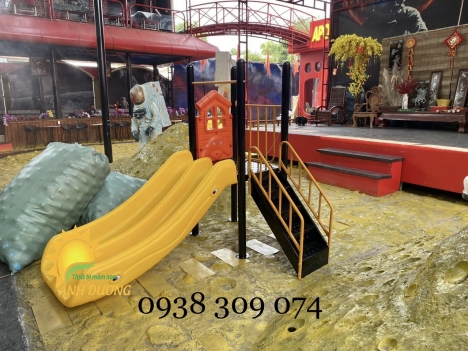 Cầu trượt 2 khối nhà dành cho bé