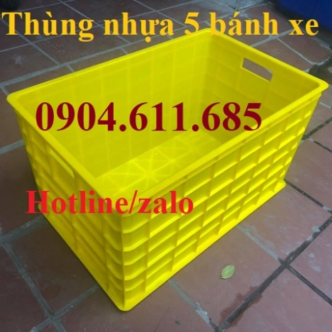 Thùng nhựa đặc 5 bánh xe tại Hà Nội, thùng nhựa có bánh xe