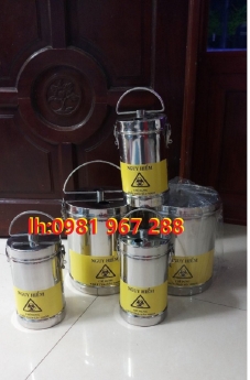 Bình hủy kim inox ,hộp đựng vật sác nhọn
