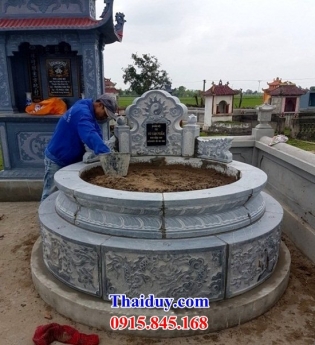 11 Nhà mồ tổ đẹp bình dương - mộ hình tròn bằng đá